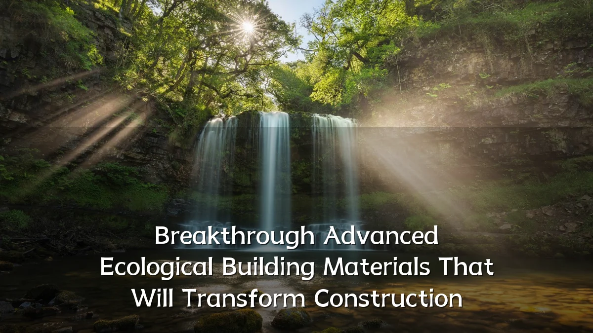 Breakthrough Advanced Ecological Building Materials That Will Transform Construction