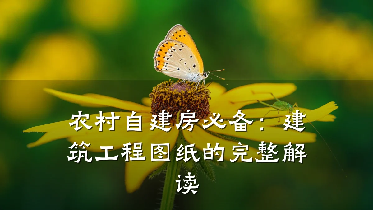 农村自建房必备：建筑工程图纸的完整解读