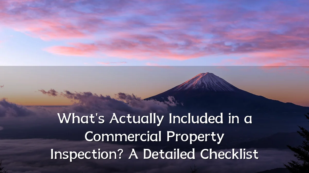 What's Actually Included in a Commercial Property Inspection? A Detailed Checklist
